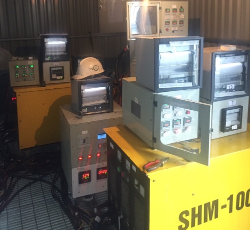 Bộ thiết bị xử lý nhiệt cho thuê gồm máy SHM, bộ điều khiển và bộ ghi nhiệt độ
