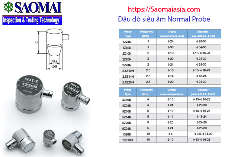 Đầu dò siêu âm dạng thẳng Normal Probe