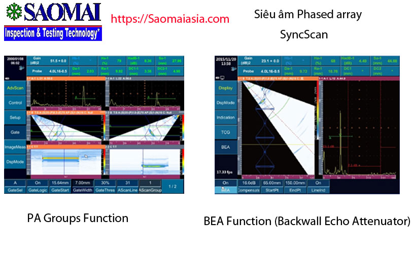 Siêu âm mối hàn sử dụng phương pháp phased array với chế độ quét Pa Group