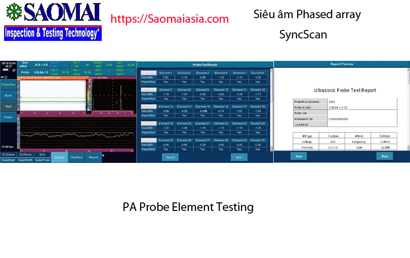 siêu âm mối hàn với chế độ kiểm tra đầu do PA